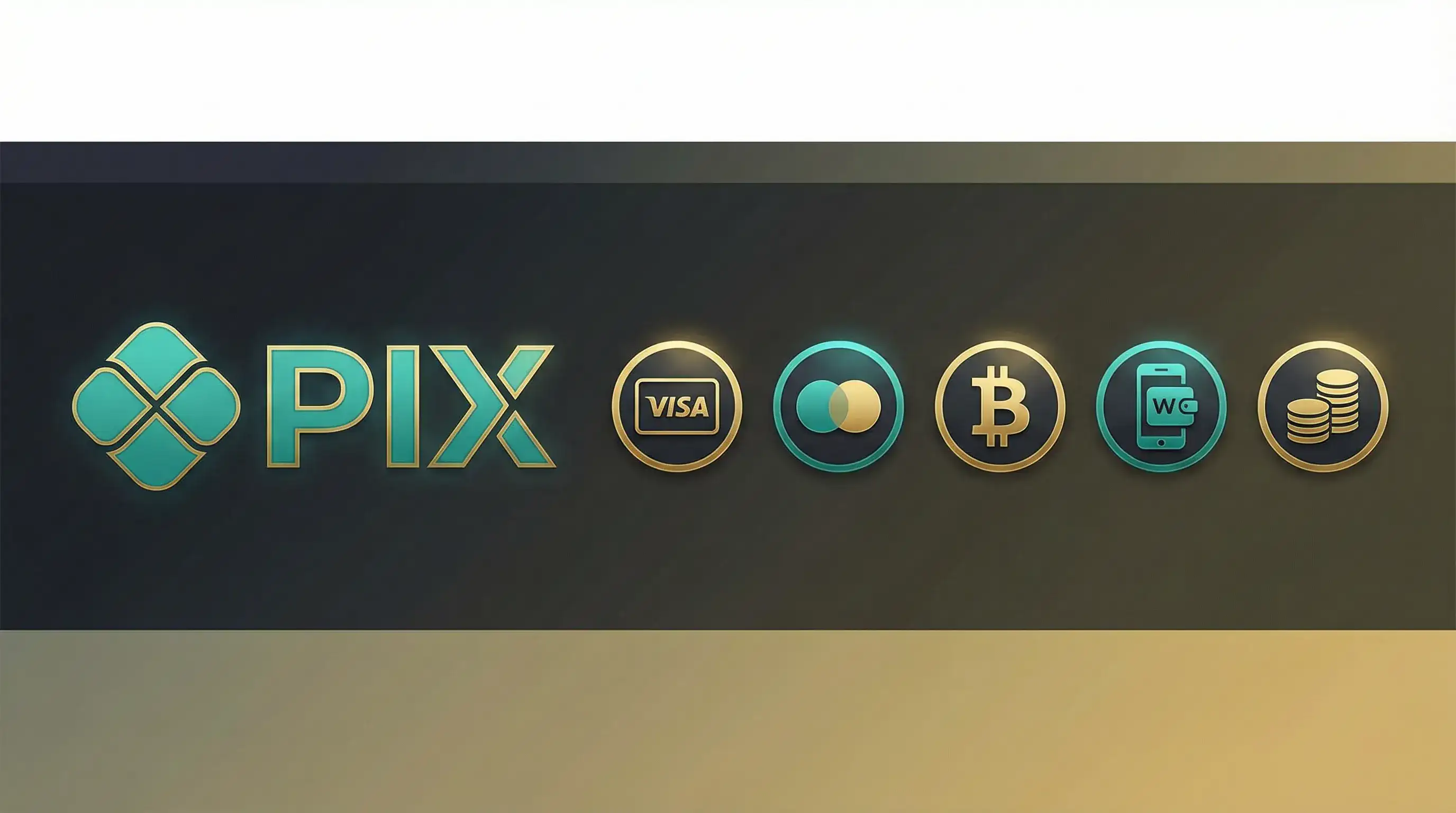 Métodos de pagamento aceitos - PIX, cartões, criptomoedas